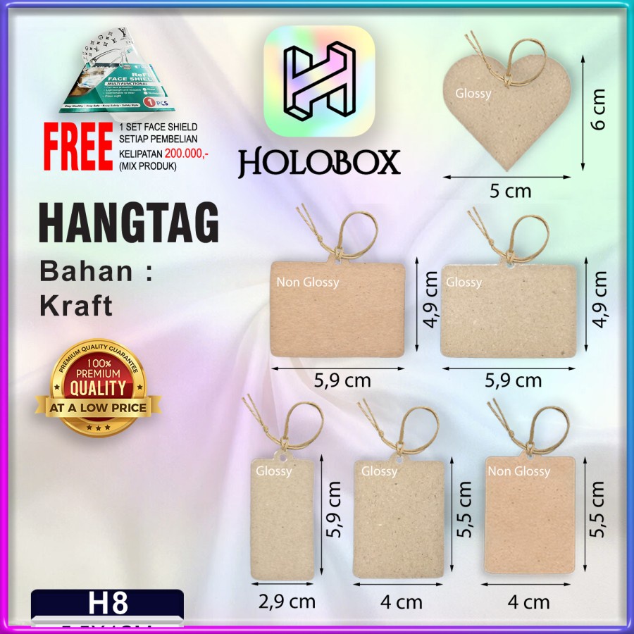 

Hang Tag Label Kertas Polos Kraft | H8