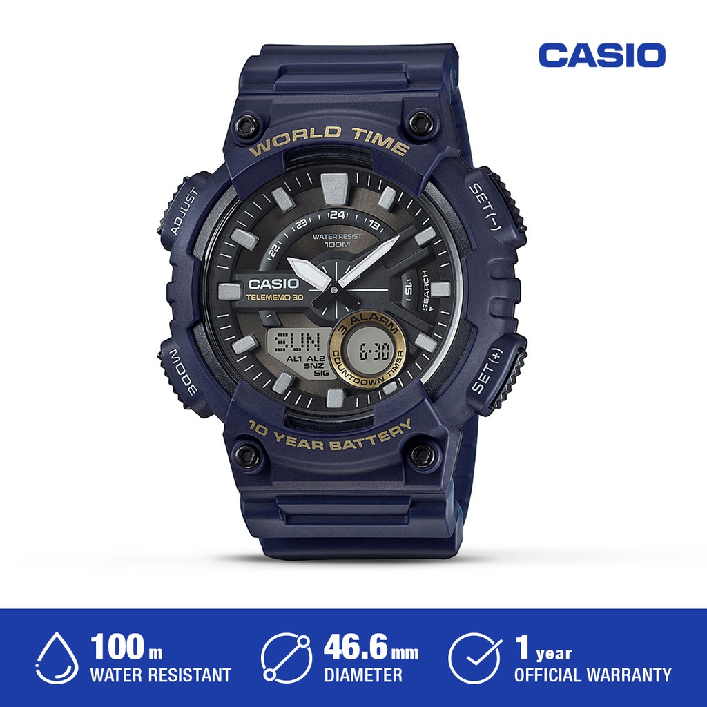 Casio AEQ-110W-2AVDF Original Jam Tangan Pria