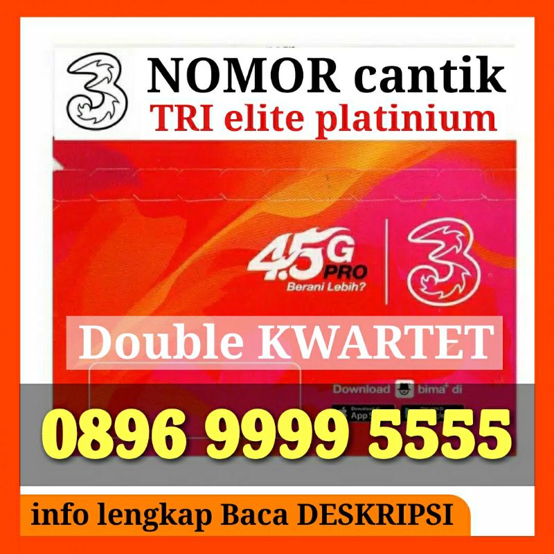 nomor cantik kartu tri double Kwartet 12 digit