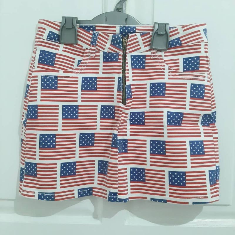 ROK WANITA NUMBER 61 USA FLAG/ BAWAHAN WANITA NUMBER 61 USA FLAG