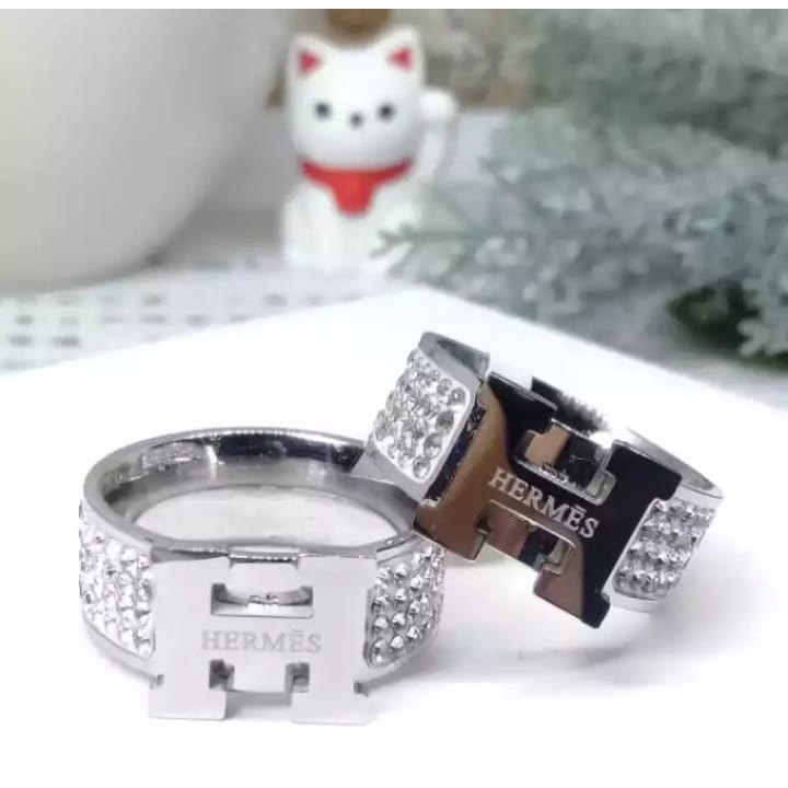 Gelang Tangan Wanita Titanium Premium Anti Karat Berlian Emas 18K Bulat Angka Romawi Ala Bangle fashion korea limited edition