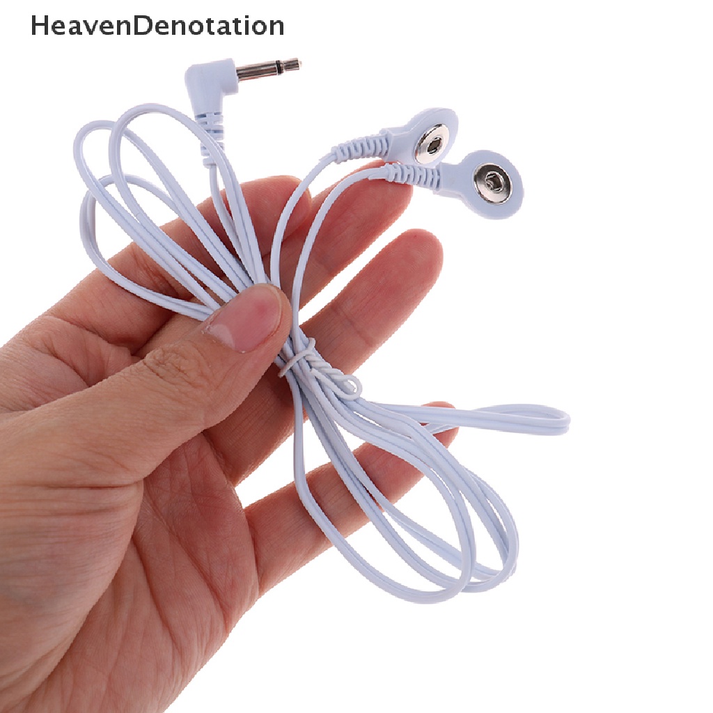 [HeavenDenotation] Electrode Lead Wires Jack Dc Head 3.5Mm Snap Replacement Tens Unit Cables 2-way