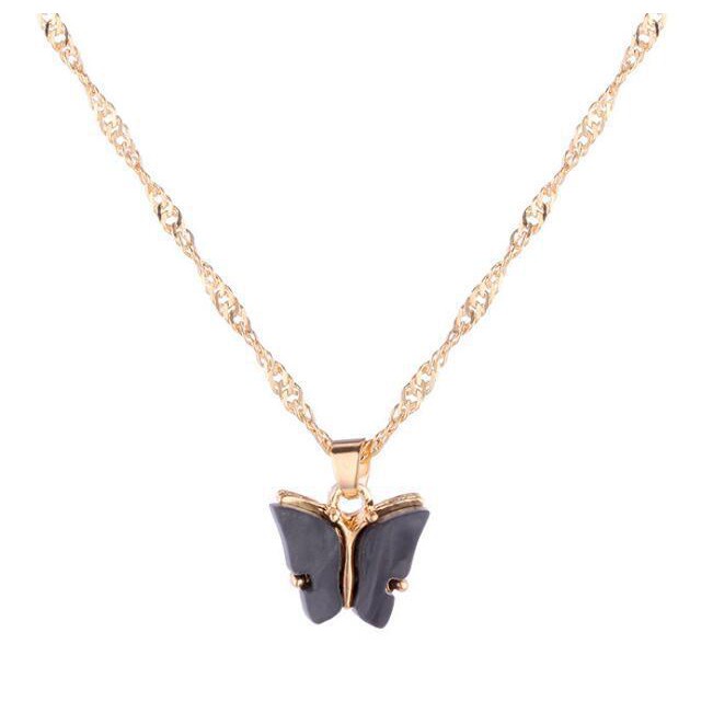 【D.G.C 】✅✨COD Kalung Butterfly Necklace Rantai Akrilik Kupu-kupu L103