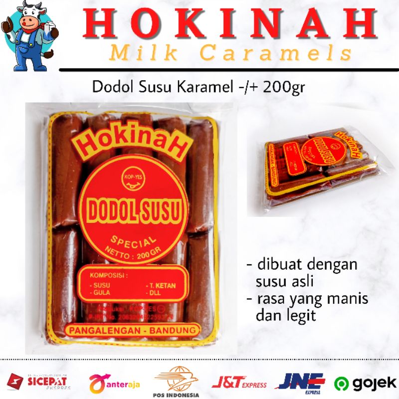 

Dodol Susu Khas Pangalengan 200gr Merek Hokinah