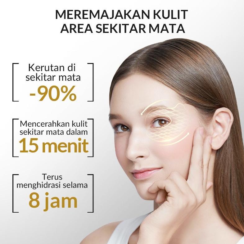 TERBARU UNNY BIOAQUA 24K Gold Caviar Crystal Eye Mask masker mata panda cerah