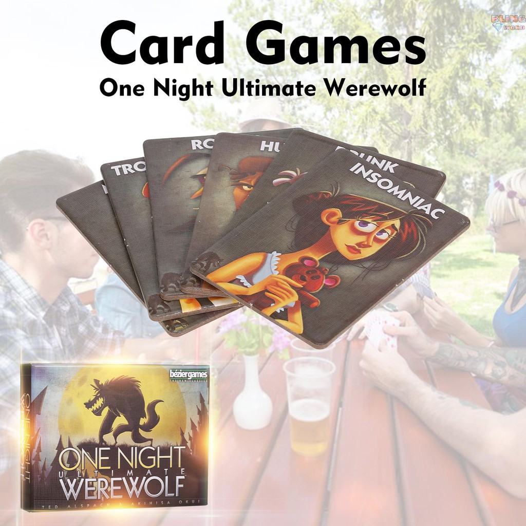 Blingword One Night Ultimate Werewolf Card Games 10 Minutes Fast Table Card Games 3 10 Players Popular Party Card Games Shopee Indonesia - night of the werewolf mafia in roblox