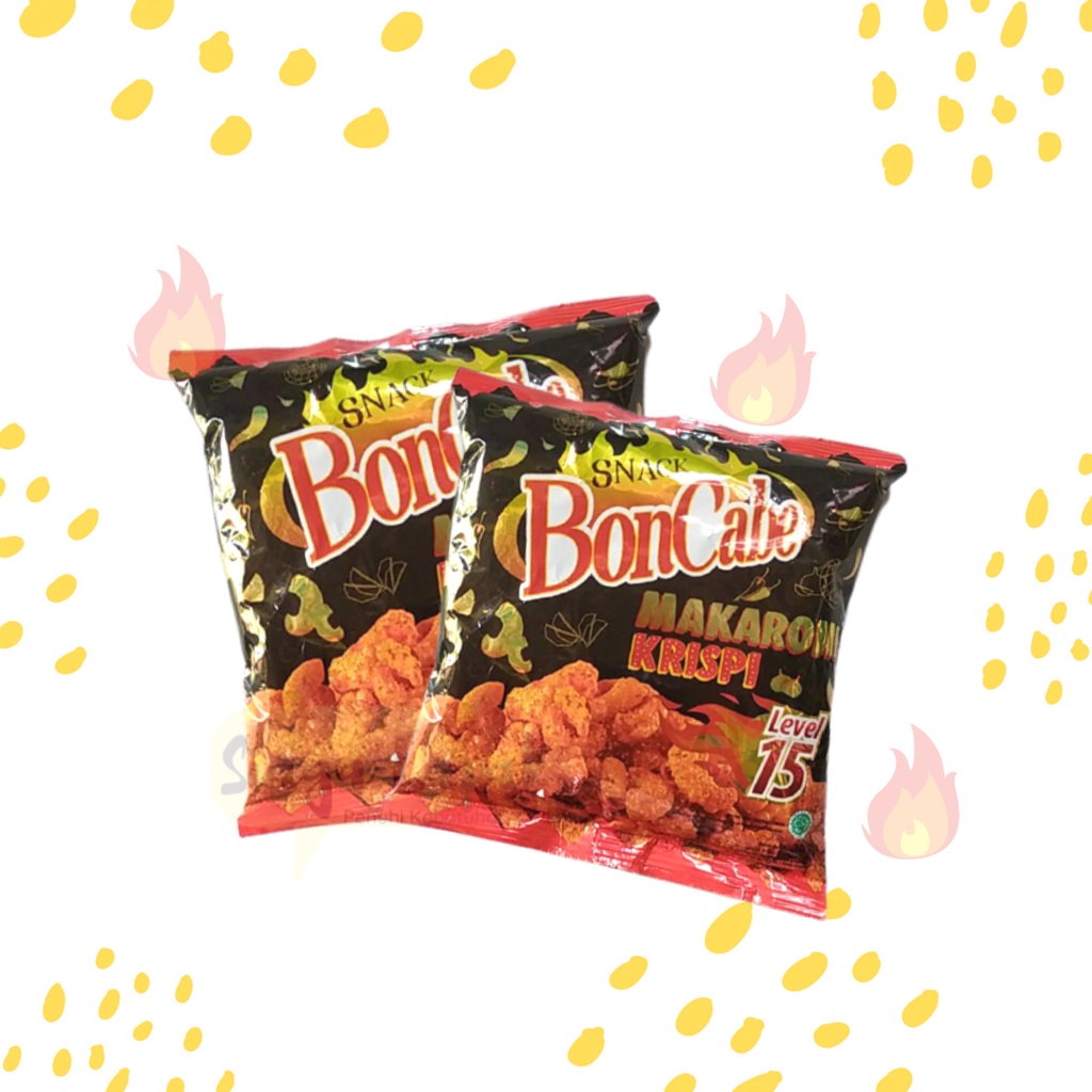 Makaroni Bon Cabe Mini 30 gr Level 15 Maccaroni Pedas Krispi