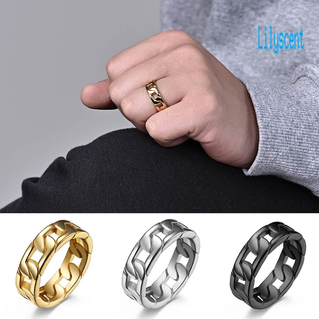 Cincin Rantai Gaya Hip Hop Untuk Unisex