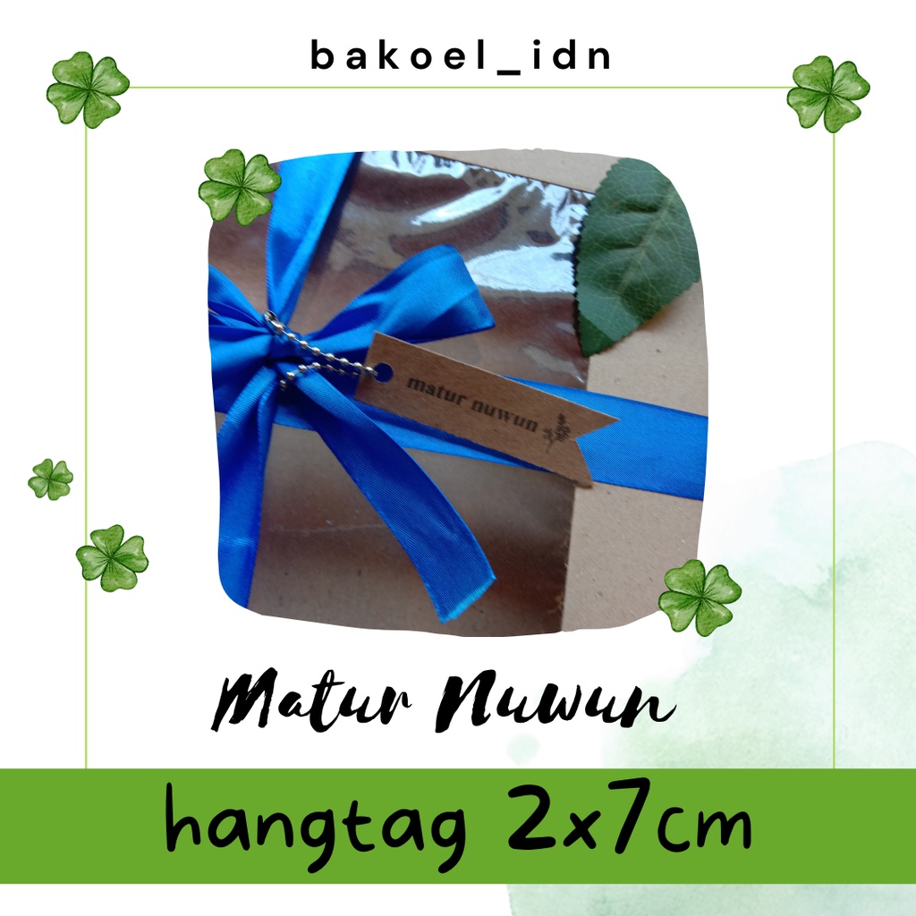 

Hangtag Thank You Card Kraft Serbaguna Hiasan Hampers "Matur Nuwun