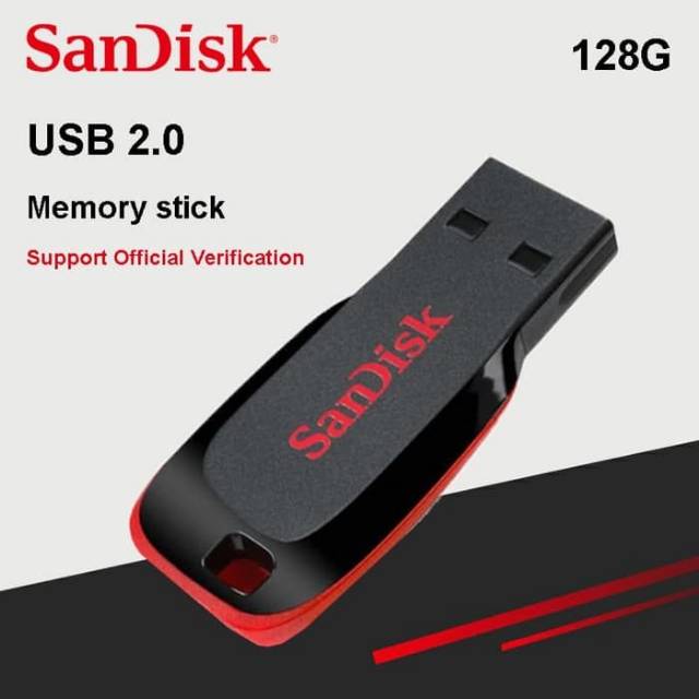 USB FLASHDISK 128GB SANDISK/FLASH DISK CRUZER BLADE CZ50 GARANSI RESMI