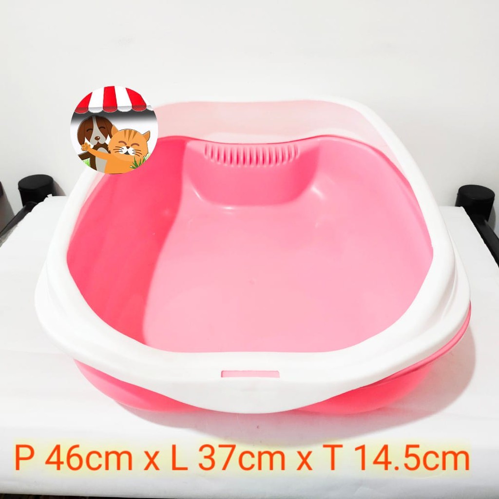 Litter Box Cat Toilet L Free Serokan - Tempat Pasir Pup/Pipis Kucing Hewan