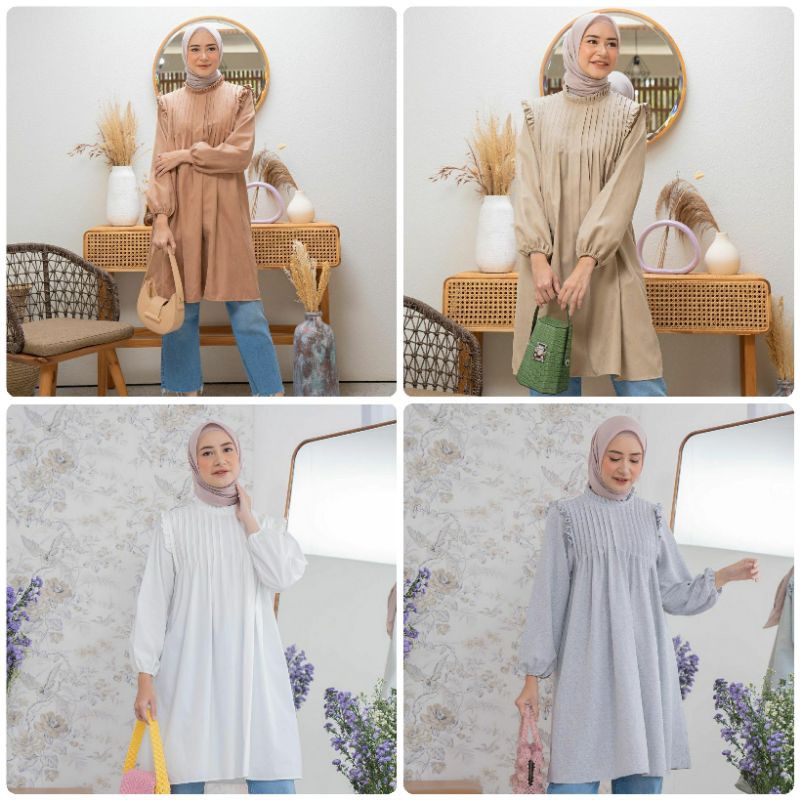 Cassia Midi White Soft Grey Khaki Browny Haideeorlin