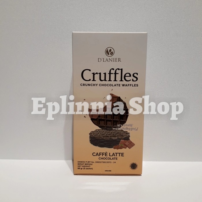 Dlanier Cruffles Crunchy Waffles Caffe Latte Chocolate 5's 66 gr