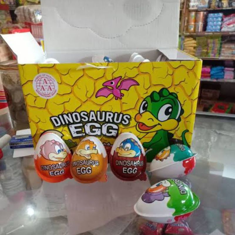 ISI 30 PCS Dinosaurus EGG / Kinder Joy / permen coklat / permen telor / Permen Mainan tellur