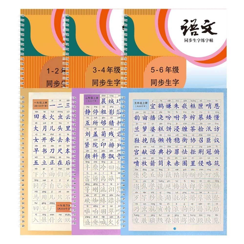 Agustina Kids Chinese Copybook With Pen Refill Pegang Pulpen 3D Alur Latihan Buku Ajar Latihan Karakter Cina Tulisan Cina