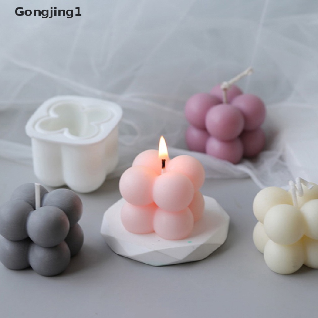 Gongjing1 Cetakan Lilin Aromaterapi 3D Handmade DIY Bahan Silikon