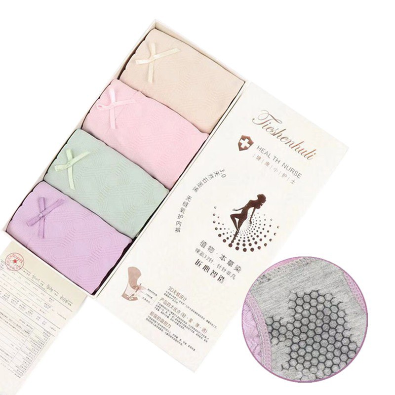 Celana dalam wanita cewek import korea set 4in1 pita lucu CD001