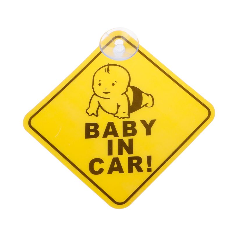 Sun Baby on Board Decal Untuk Keamanan Tanda Mobil Caution Warning Sticker Window Papan Pengumuman Kembali Perekat Diri Mudah Insta