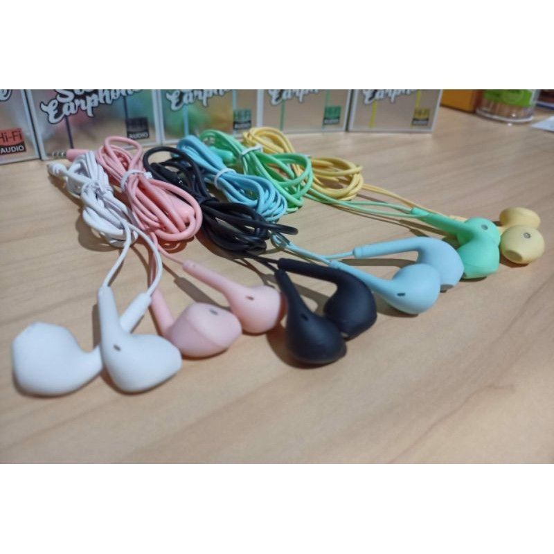 Headset Handsfree Macaron U19 Mate Colour Hifi Extra Bass Stereo Earphone