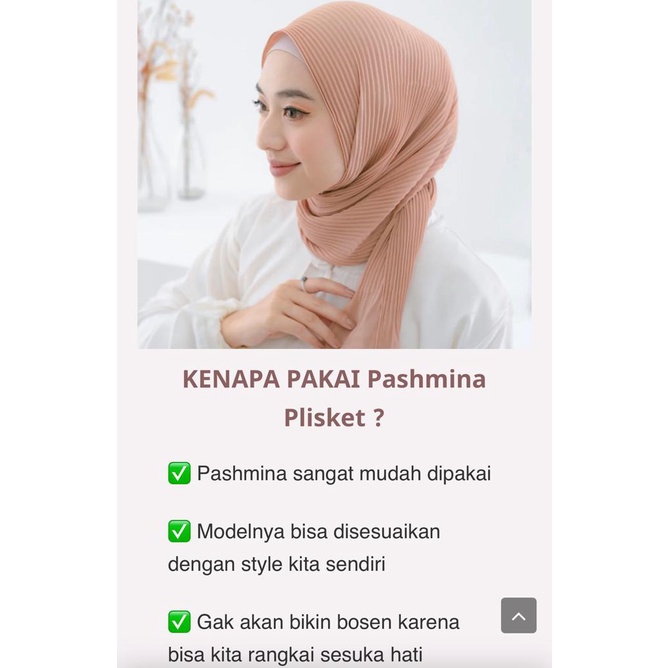 PREMIUM pashmina plisket full (tanpa lipatan tengah) hijab havana muslimah-2