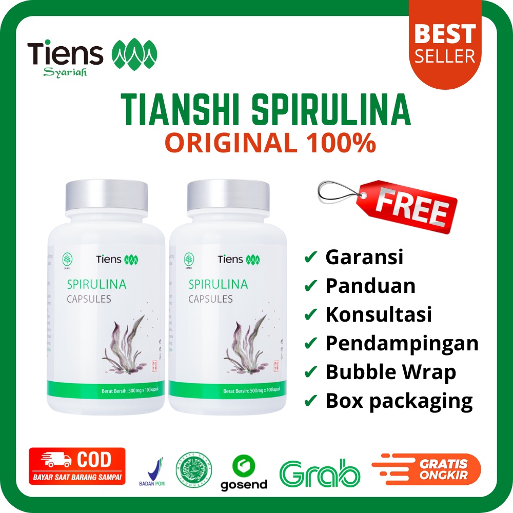 Jual TIANSHI TIENS SPIRULINA CAPSULES STOKIS DISTRIBUTOR TIENS MALANG