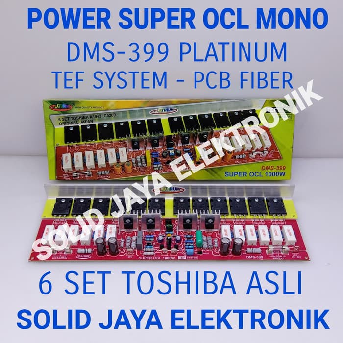 KIT POWER SUPER OCL DMS399 1000W MONO TEF SYSTEM SOCL 1000 WATT W SUPER OCL AMPLIFIER AMPLI AUDIO TRANSISTOR FINAL TOSHIBA JAPAN ASLI DMS 399 DMS-399 DMS399 AMPLIFIER SOCL MONO PLUS TR TOSHIBA ASLI DMS-399 DMS 399 PLATINUM ORI