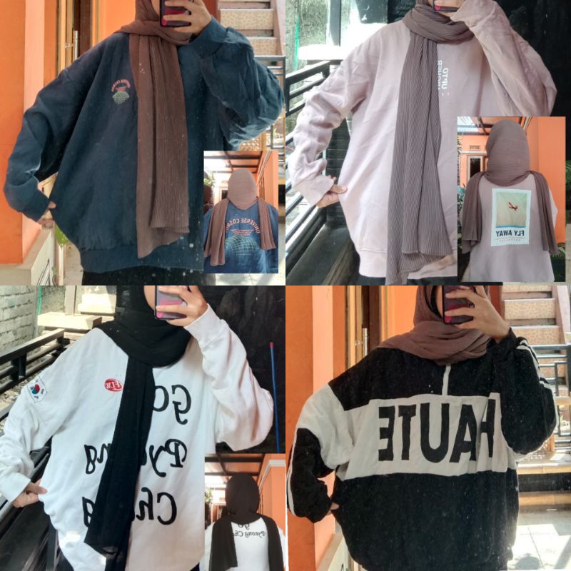 CREWNECK & HOODIE OVERSIZE WANITA