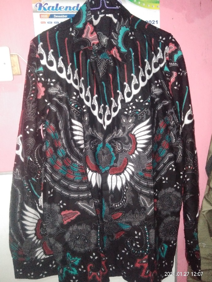 Kemeja Batik Pria Lengan Panjang M L Xl Xxl