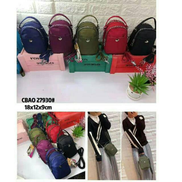 Terbaru Tas Wanita Import Jinjing dan Selempang CHIBAO Mini CB27930 27930 Bahan Parasut Kualitas Sup