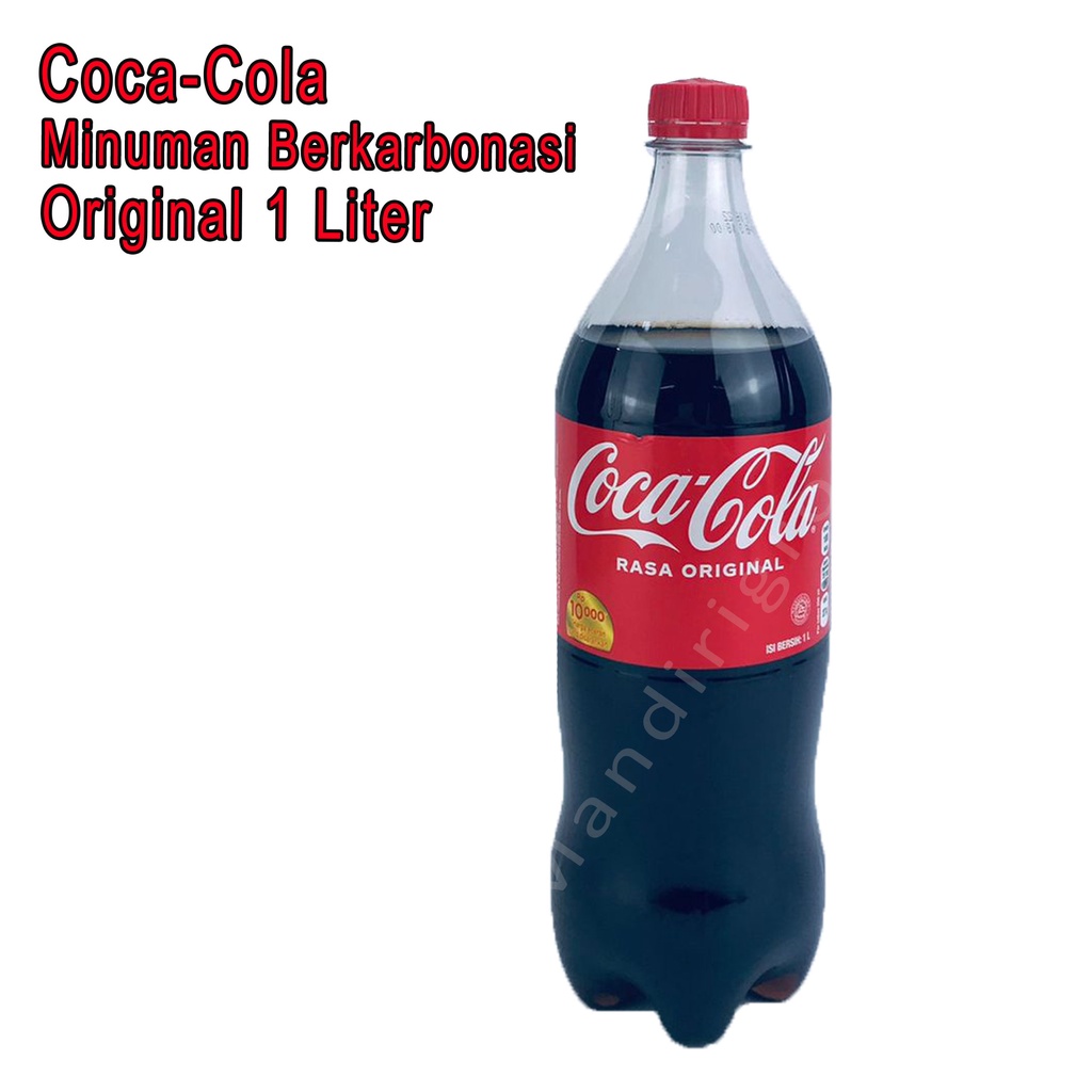 Minuman Berkarbonasi rasa Cola *Coca Cola * Original * 1 Liter