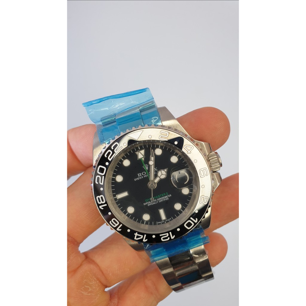 Jam Tangan Rolex GMT Masker II Ceramic No Box VIP Clone Mirror - Hitam