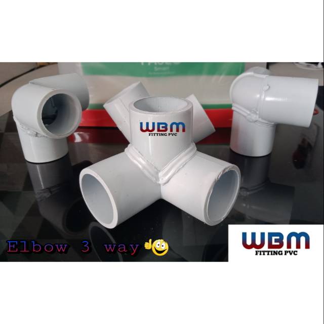Fitting pvc elbow 3 arah 1 inchi konektor 3 way hidroponik