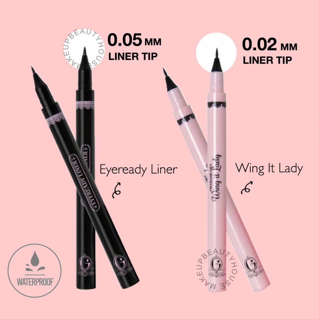 ❤ RATU ❤ Madame Gie Eyeready Liner | Wing It Lady | Eyeliner Black Waterproof | Perfect Liner Black Two In One