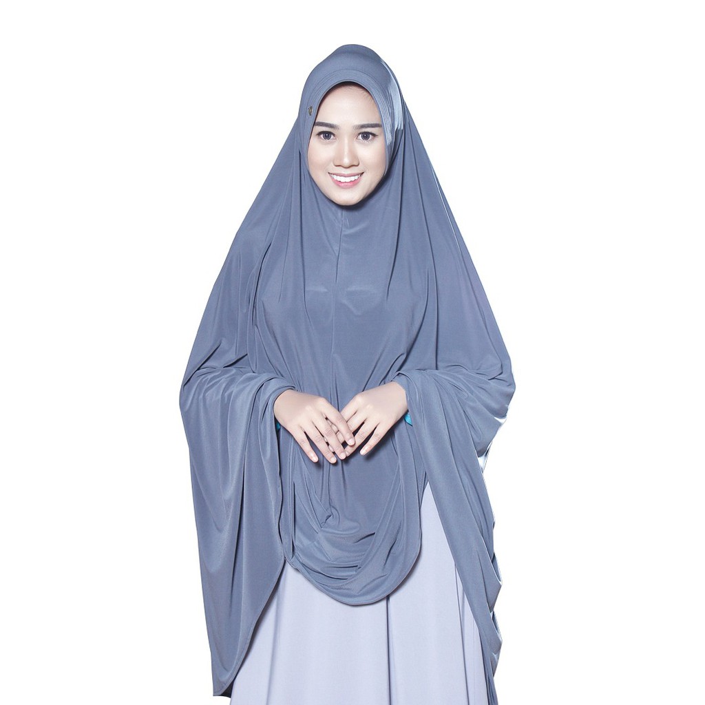 Jilbab Jumbo Syar'i Nafisa Winola | Hijab Khimar Jumbo Bergo Pet Kecil Kerudung Khimar Super Panjang