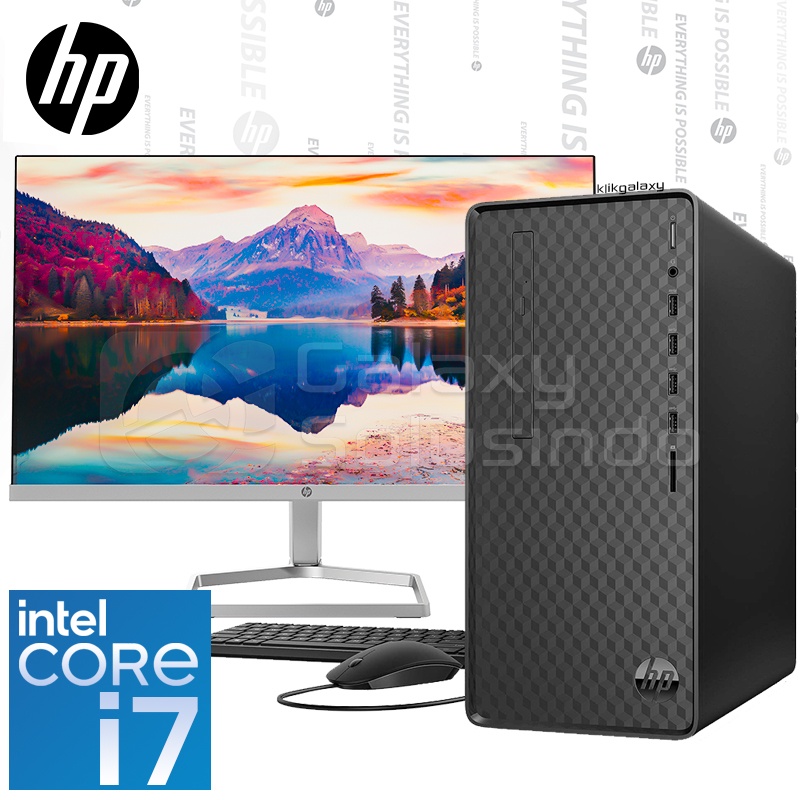 HP PC Desktop M01-F2000D Intel Core i7-10700 512GB SSD 8GB RAM GT1030 2GB LED21.5' Win11Home PC Desktop BuildUp