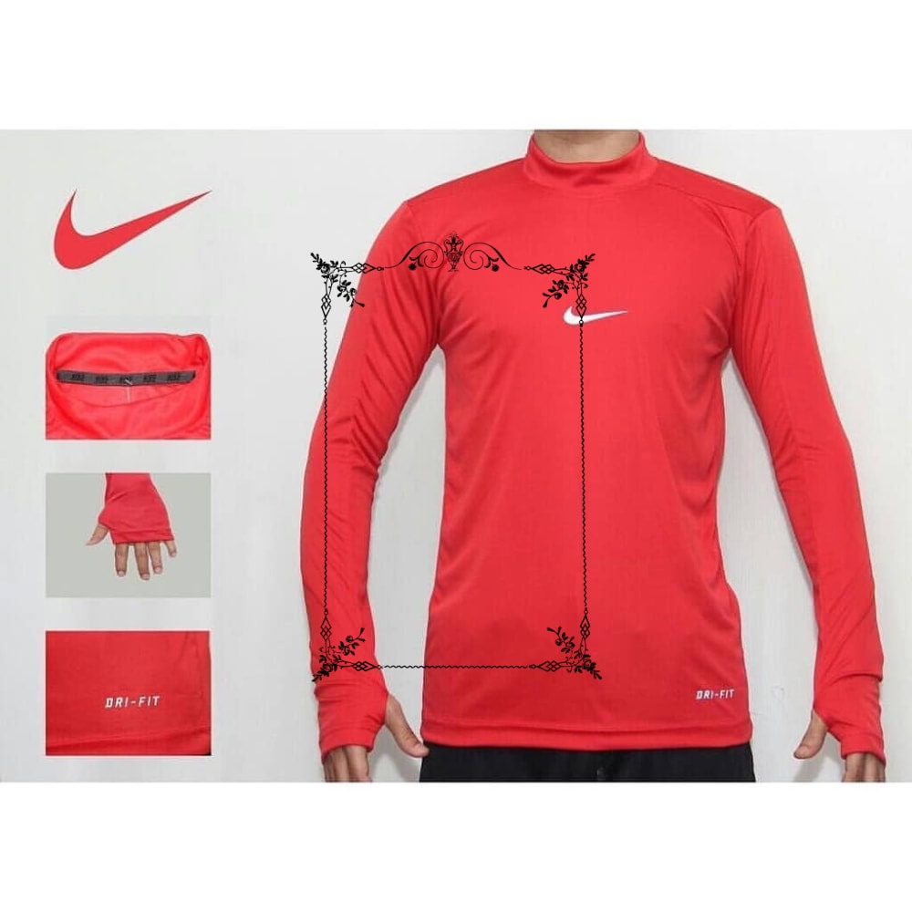 Murah Manset Baselayer Nike Panjang Thumbhole Baju Kaos Daleman Futsal Bola Olahraga Keren