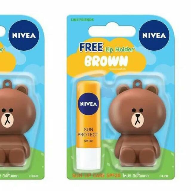 NIVEA Lip Balm Ultra Care Protect With Line Free Lip Holder Brown