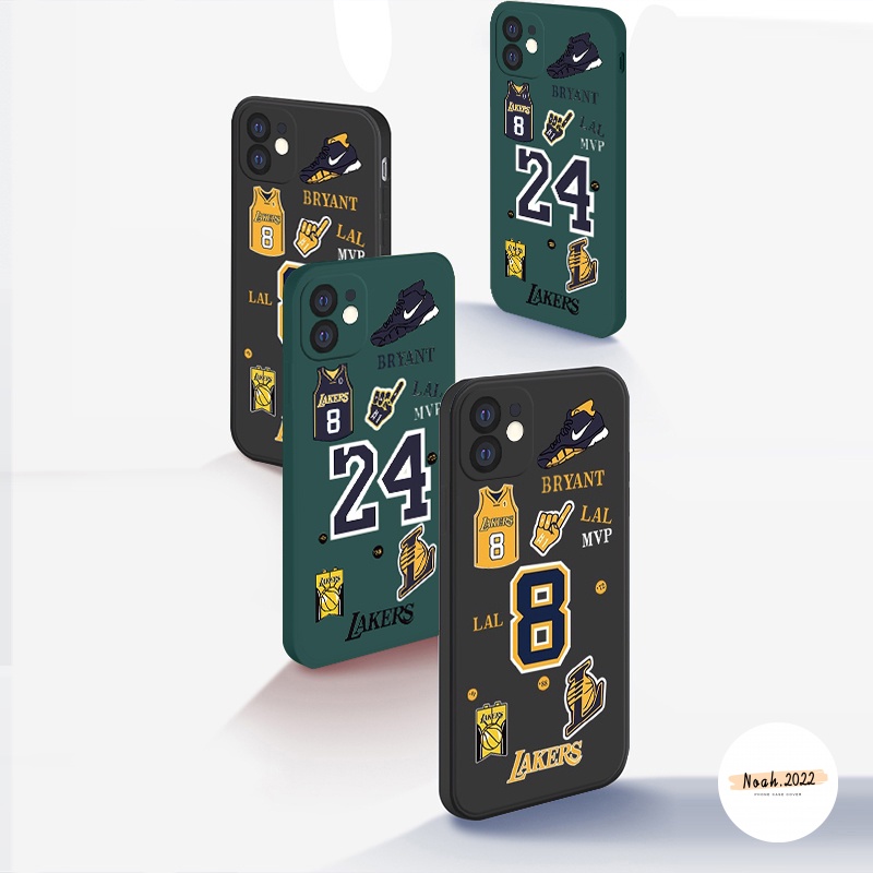 Soft Case TPU Motif NBA Kobe Untuk Iphone 13 12 11 Pro Max X XR XS Max 6 6s 7 8 Plus SE 2020