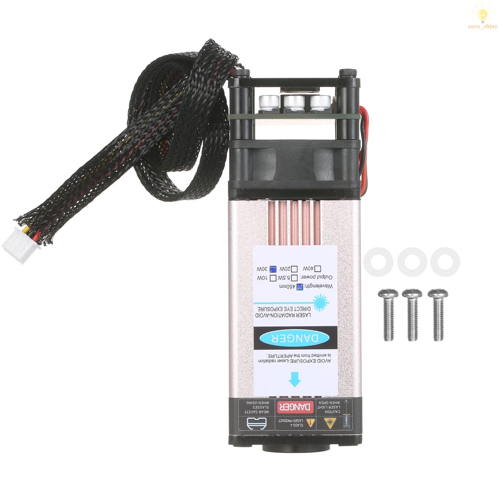 Cosh30w Laser Module Laser Head 450nm Engraving Module Replacement For Laser Engraving Machine Cnc Laser Machine Wood Marking Cutting Tool Shopee Indonesia