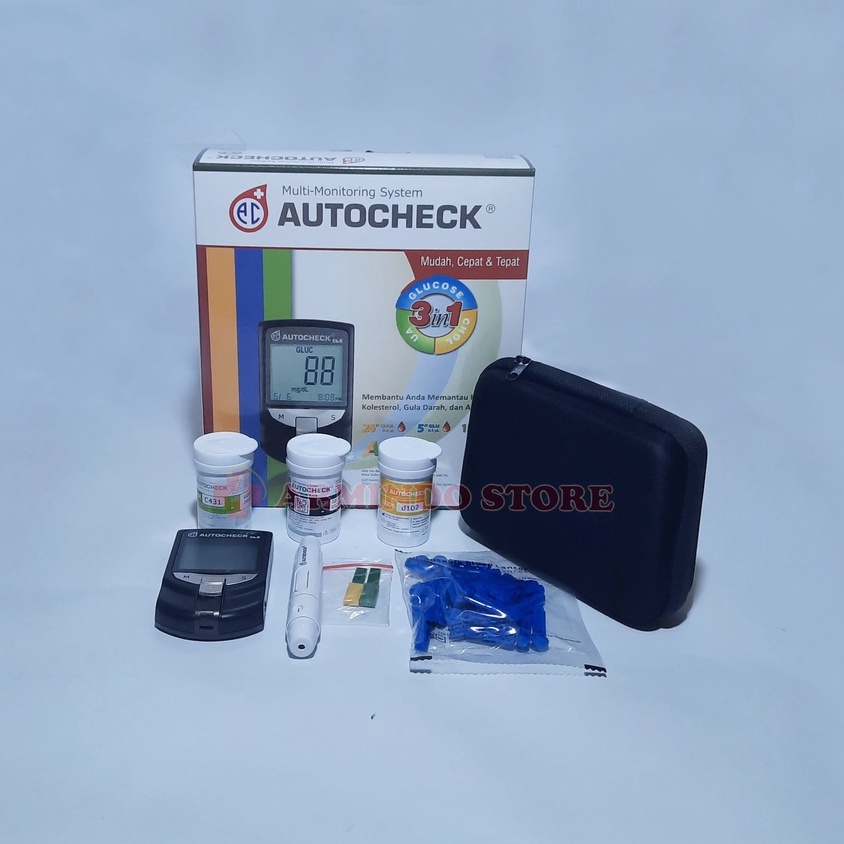 Autocheck 3 in 1| Alat Tes Kadar Gula | Kolesterol | Asam Urat