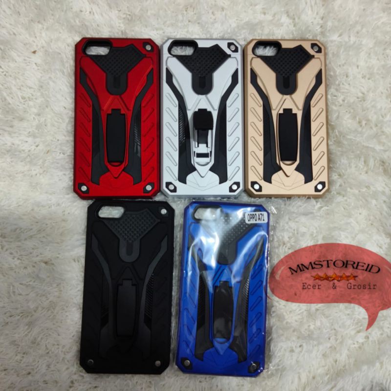 MM - Hard Case Phantom Oppo A71 Series Stand Iron Transformer case Robot kickstand case phantom Oppo