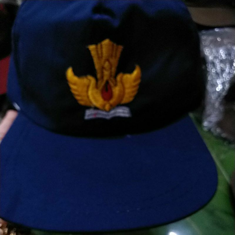 TOPI SMP/ TOPI  SMP BIRU/BORDIR