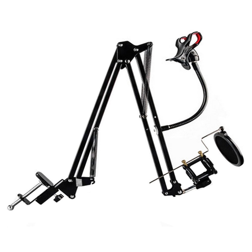 TaffSTUDIO Condenser Microphone Stand Holder 360 Lazypod Clamp Professional Set  [COD] BAYAR DITEMPAT ORIGINAL BARU [GOSEND][GRAB][GROSIR][MURAH]