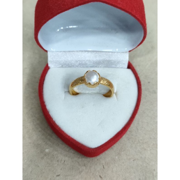cincin mutiara 2 gram emas muda