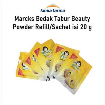 (SATUAN) MARCK'S  ACTIVE BEDAK TABUR SACHET 20gr /BEDAK TABUR BEAUTY POWDER LEGEND CLASSIC /BEDAK TABUR WAJAH MARCKS SACHET