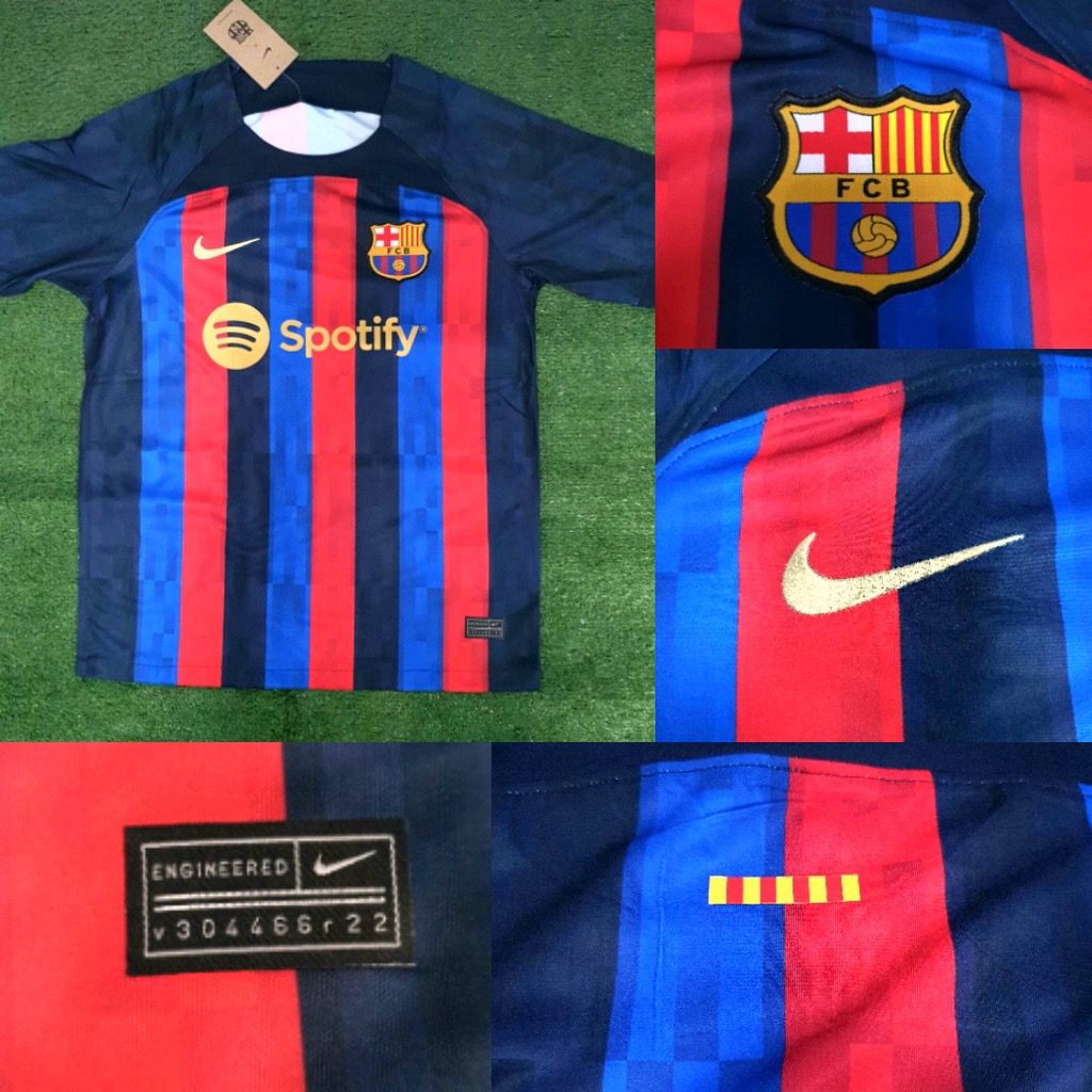Jersey Sepak Bola Barcelona Barca Home 2023 2022 Grade Ori Thailand Import