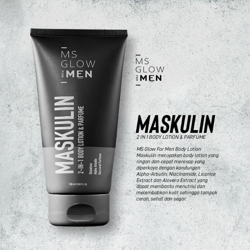 MS Glow Men Lengkap X Maskulin Mengatasi Kulit Berjerawat Mencerahkan Kulit Kusam - MS Glow Men