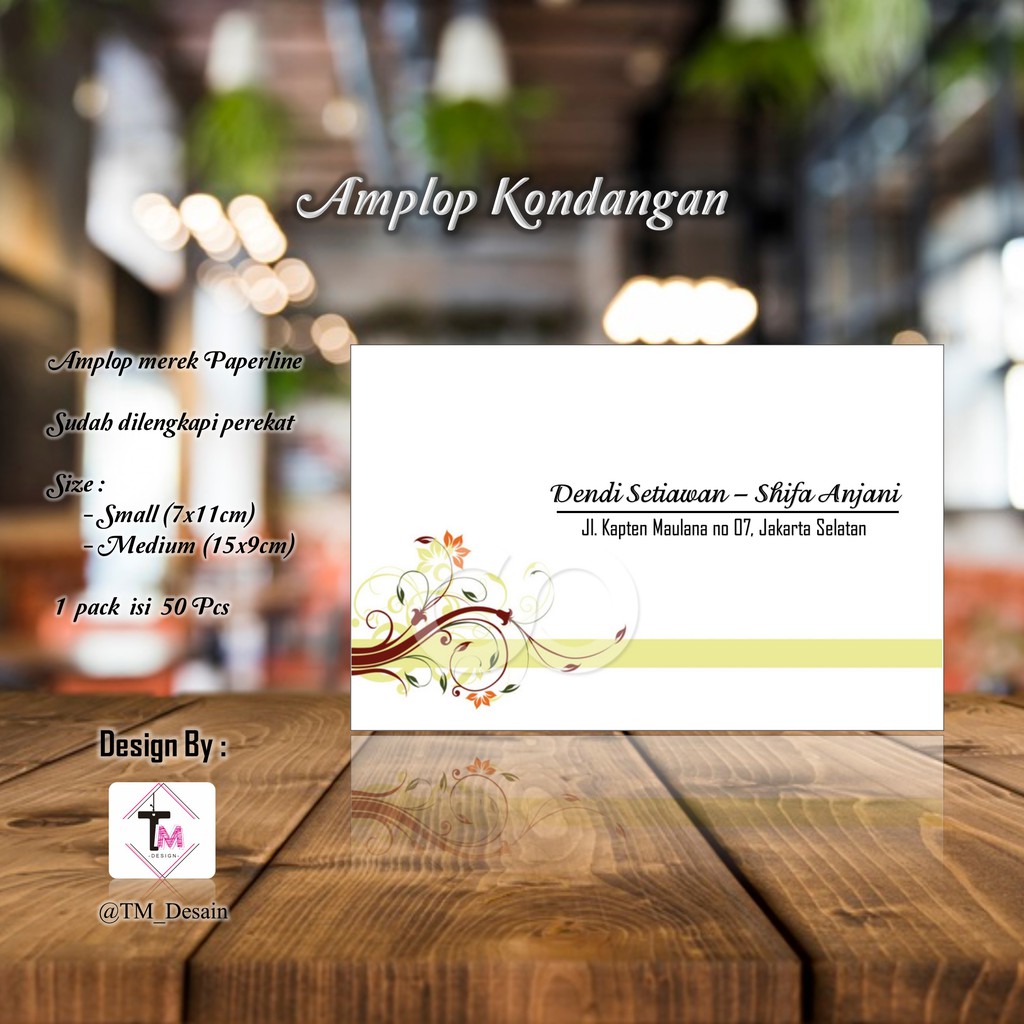 

isi 50 pcs Kode A42 - Amplop Kondangan / Amplop Desain / Amplop Nama