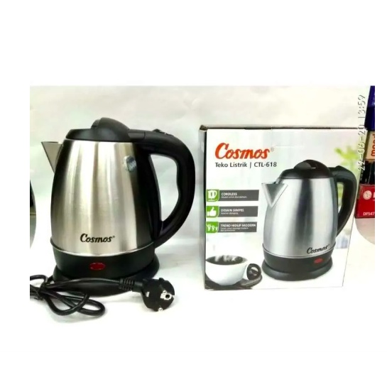 [ Cosmos ] Kettle / Ketel / Pemanas air elektrik / Teko Listrik CTL 618 CORDLESS Kapasitas 1.2 Liter!