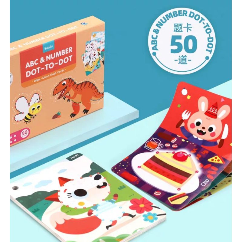 100% original mainan edukasi anak Saalin education flash card education toy